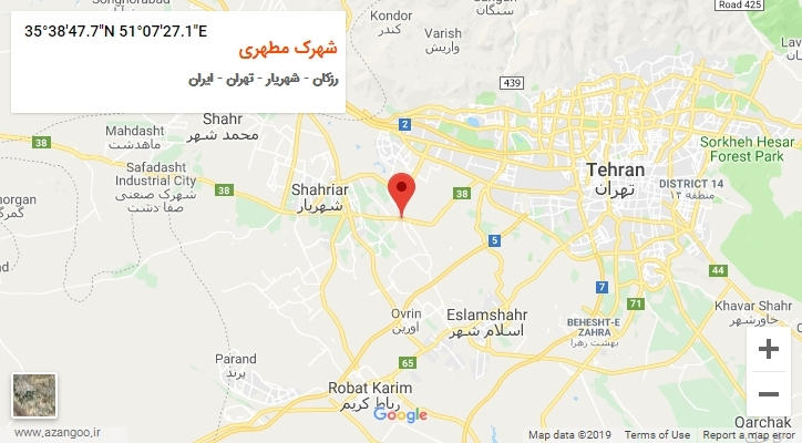 روستای شهرک مطهری بر روی نقشه