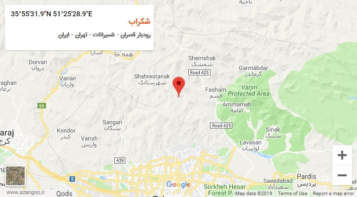 روستای شکراب بر روی نقشه