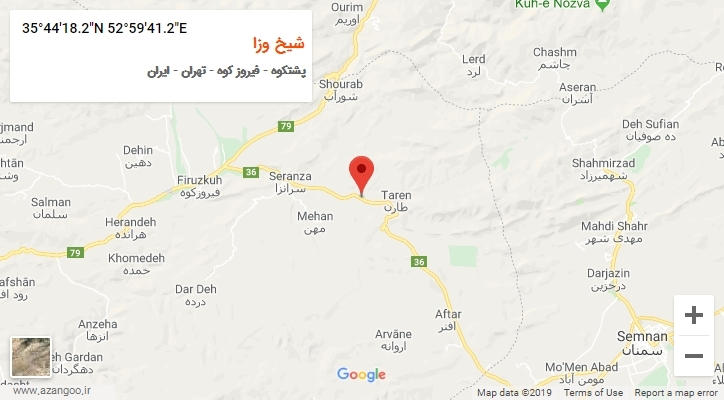 روستای شیخ وزا بر روی نقشه