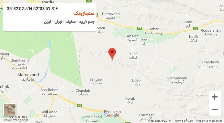 روستای سنجازونک بر روی نقشه