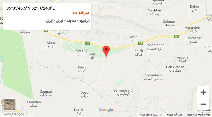 روستای سرخه ده بر روی نقشه