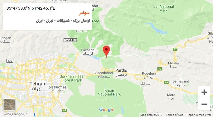 روستای سوادر بر روی نقشه