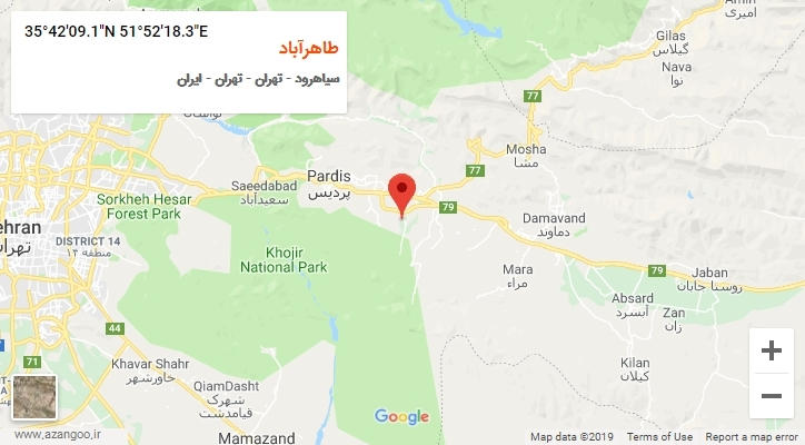 روستای طاهرآباد بر روی نقشه