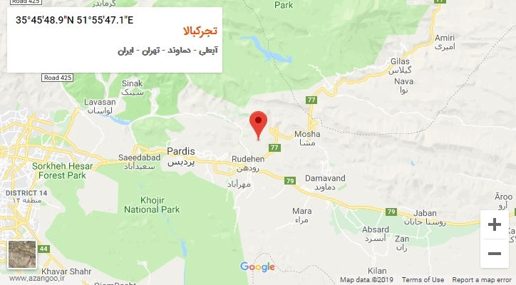 روستای تجرکبالا بر روی نقشه
