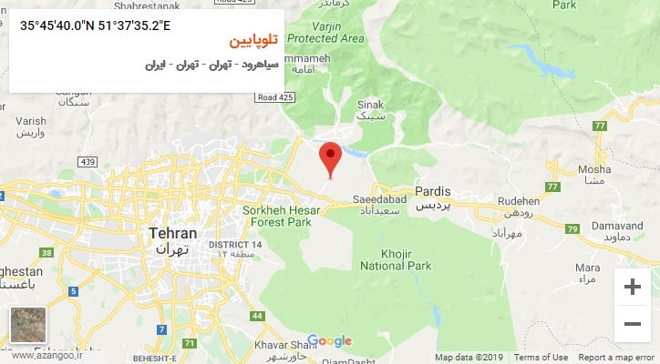 روستای تلوپایین بر روی نقشه