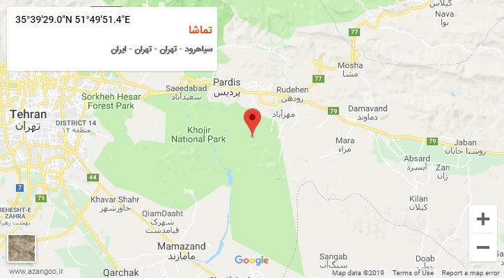 روستای تماشا بر روی نقشه