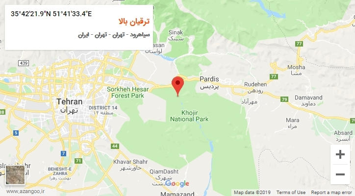 روستای ترقیان بالا بر روی نقشه