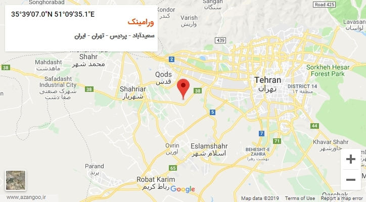 روستای ورامینک بر روی نقشه