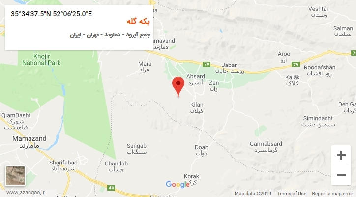 روستای یکه گله بر روی نقشه