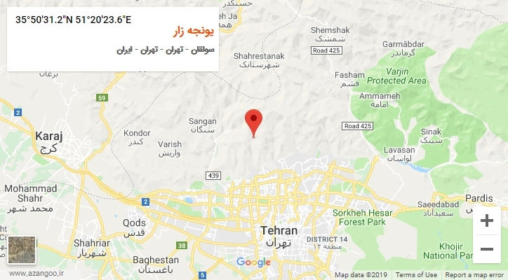 روستای یونجه زار بر روی نقشه