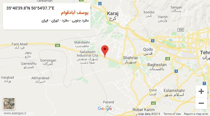 روستای یوسف آبادقوام بر روی نقشه