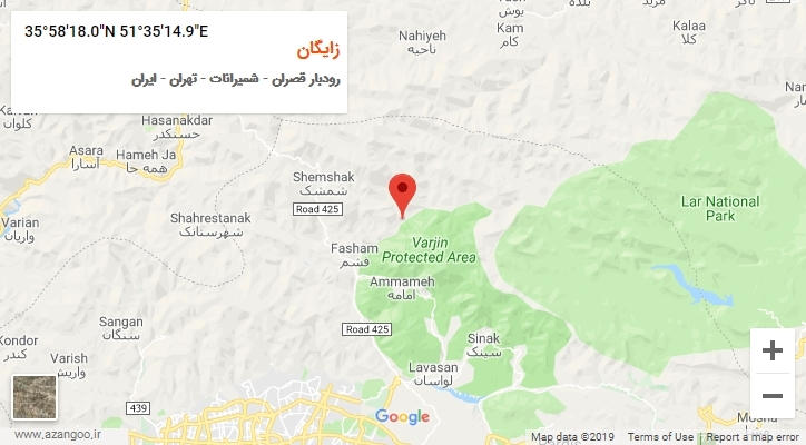 روستای زایگان بر روی نقشه
