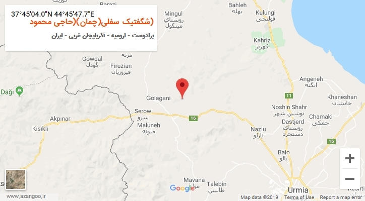 روستای (شگفتیک سفلی(چمان)(حاجی محمود بر روی نقشه
