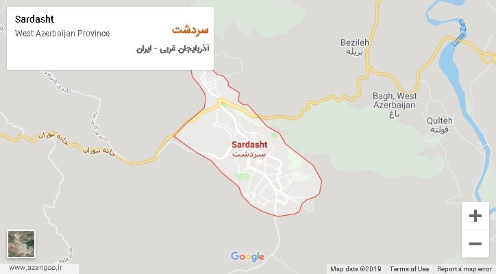 شهرستان سردشت بر روی نقشه