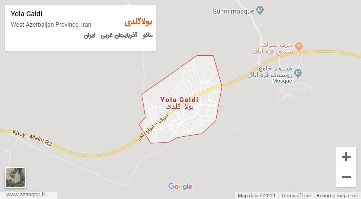شهر یولاگلدی بر روی نقشه