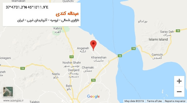 روستای عبداله کندی بر روی نقشه