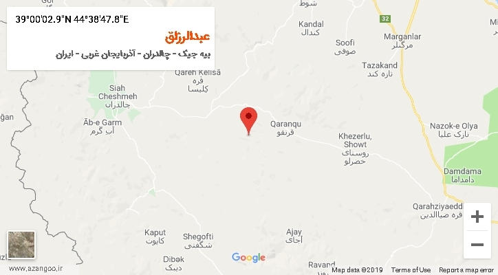 روستای عبدالرزاق بر روی نقشه
