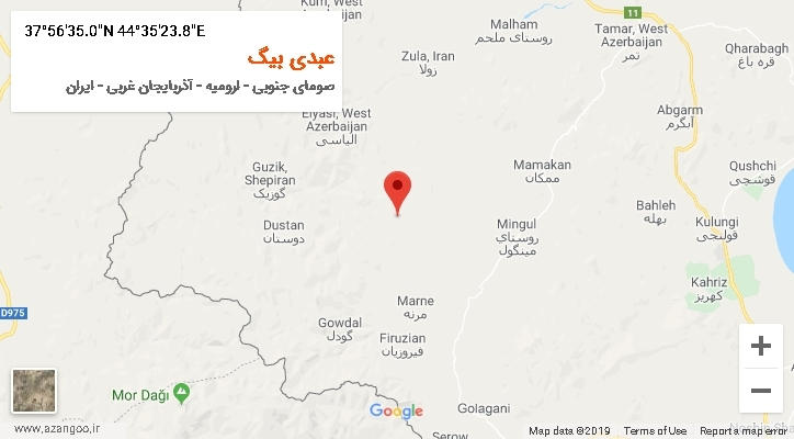 روستای عبدی بیگ بر روی نقشه