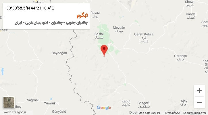 روستای ابگرم بر روی نقشه