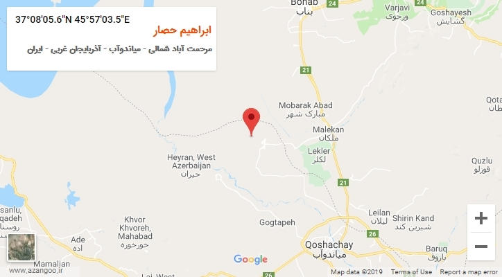 روستای ابراهیم حصار بر روی نقشه