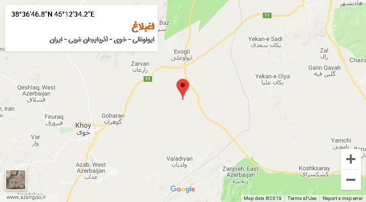 روستای اغبلاغ بر روی نقشه