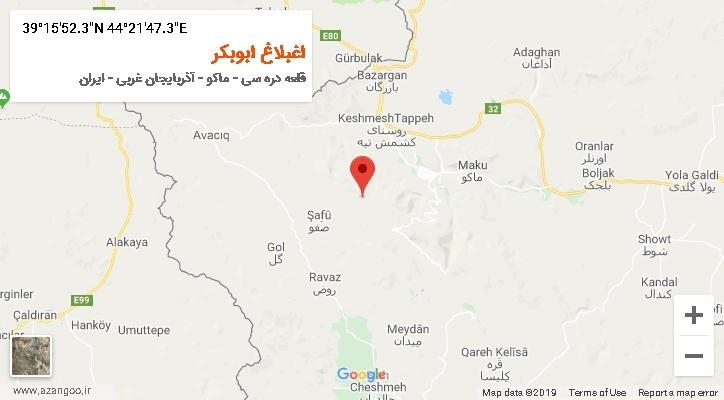 روستای اغبلاغ ابوبکر بر روی نقشه