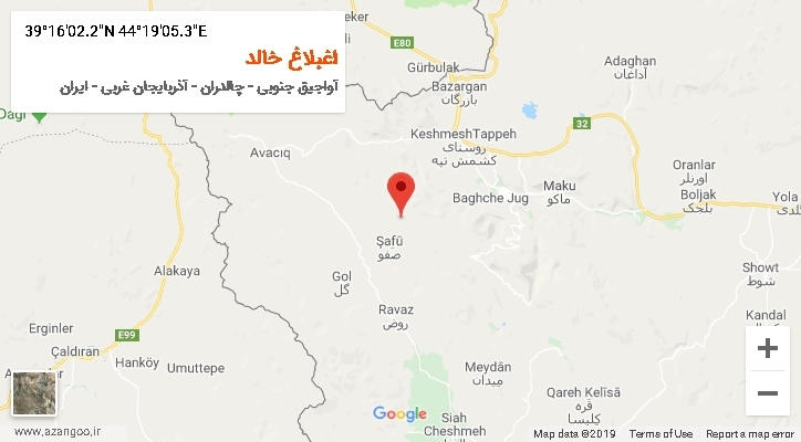 روستای اغبلاغ خالد بر روی نقشه