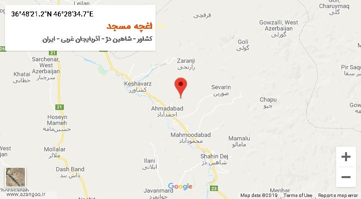 روستای اغچه مسجد بر روی نقشه