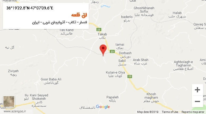 روستای اق قلعه بر روی نقشه