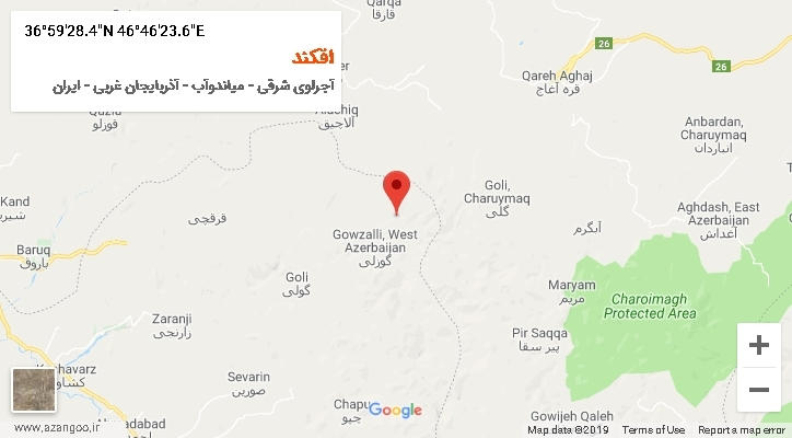 روستای اقکند بر روی نقشه