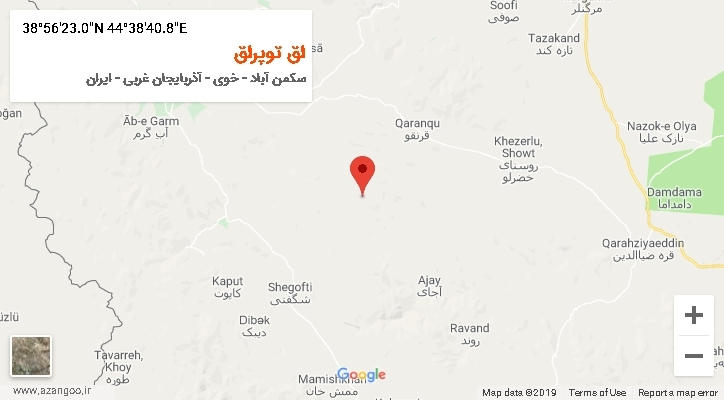 روستای اق توپراق بر روی نقشه