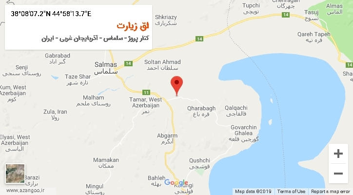 روستای اق زیارت بر روی نقشه