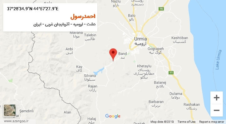 روستای احمدرسول بر روی نقشه