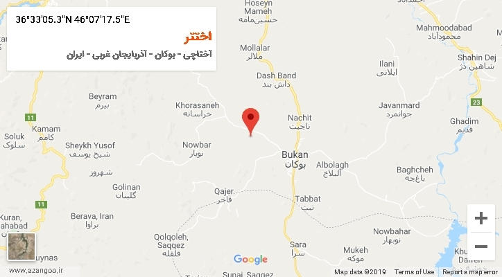 روستای اختتر بر روی نقشه