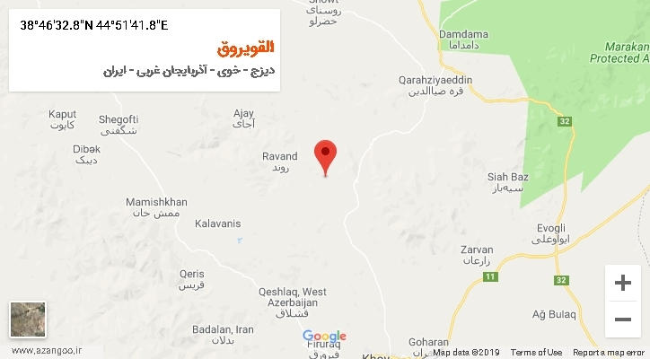 روستای القویروق بر روی نقشه