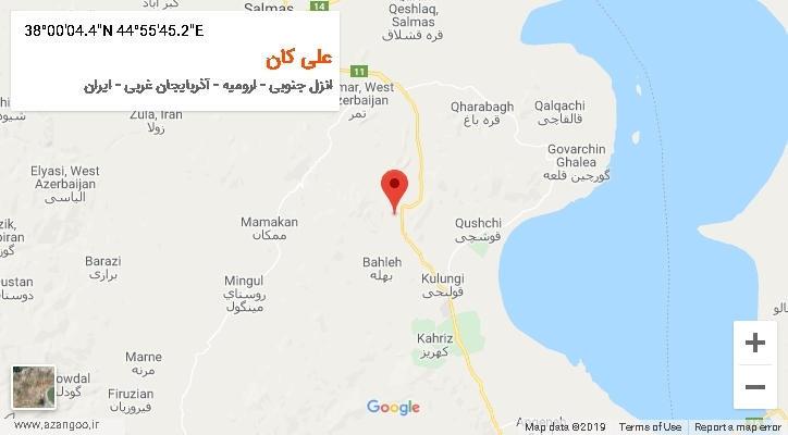 روستای علی کان بر روی نقشه