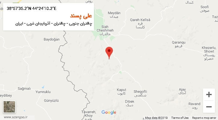 روستای علی پسند بر روی نقشه