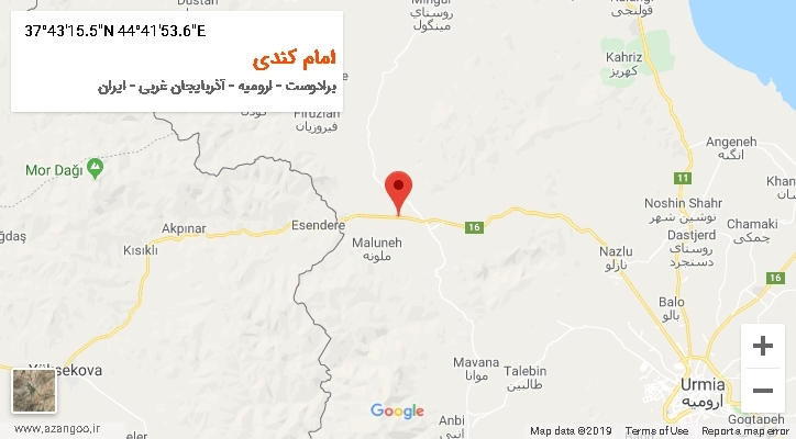 روستای امام کندی بر روی نقشه