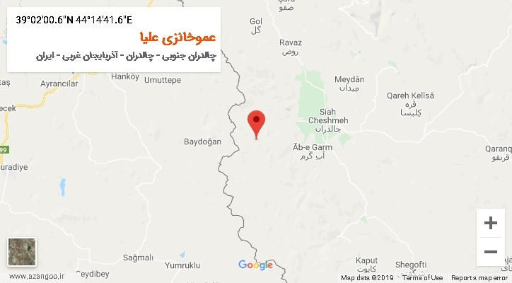 روستای عموخانزی علیا بر روی نقشه