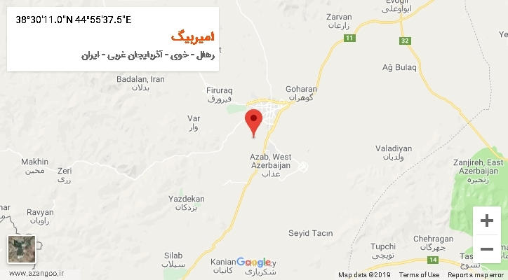 روستای امیربیگ بر روی نقشه