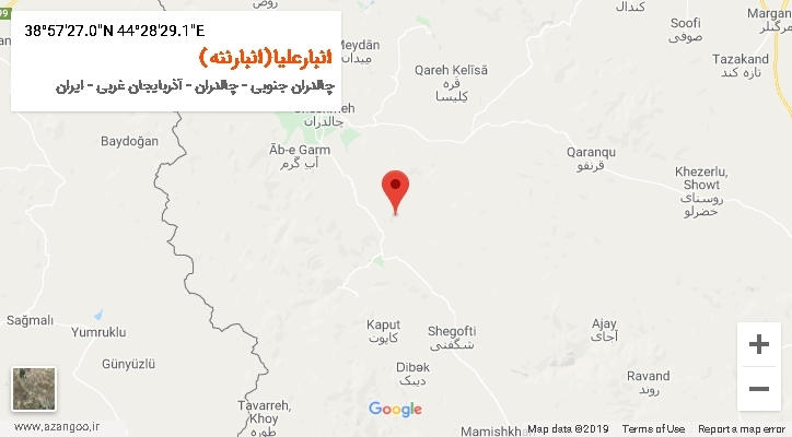 روستای انبارعلیا(انبارننه) بر روی نقشه