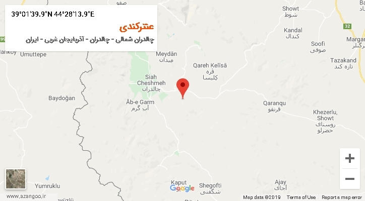 روستای عنترکندی بر روی نقشه