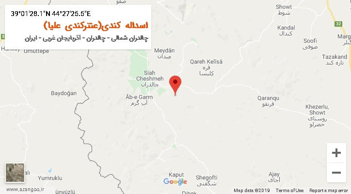 روستای اسداله کندی(عنترکندی علیا) بر روی نقشه