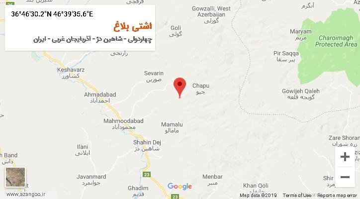 روستای اشتی بلاغ بر روی نقشه