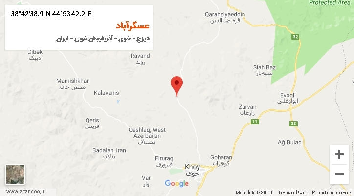 روستای عسگرآباد بر روی نقشه