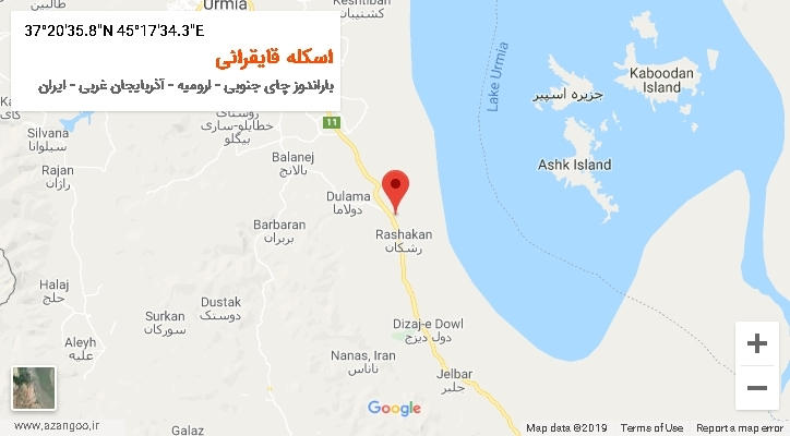 روستای اسکله قایقرانی بر روی نقشه