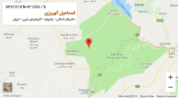 روستای اسماعیل کهریزی بر روی نقشه