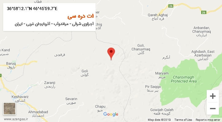روستای ات دره سی بر روی نقشه