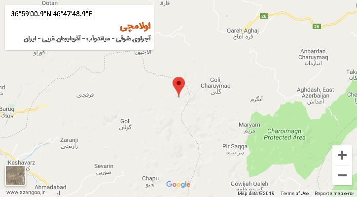 روستای اولامچی بر روی نقشه