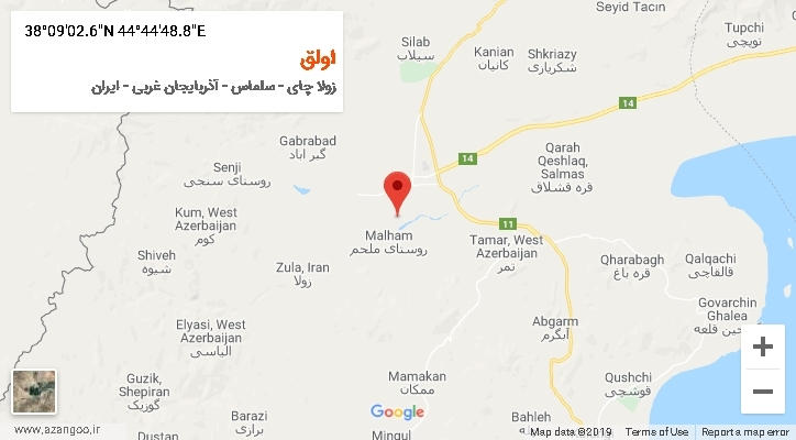 روستای اولق بر روی نقشه